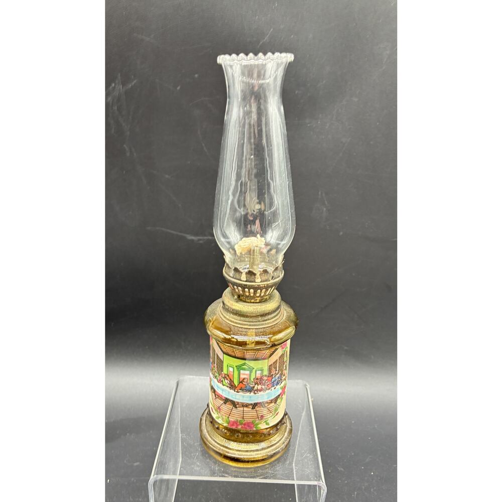 Last Supper Mini Oil Lamp 5.5” with Chimney - Made in Hong Kong